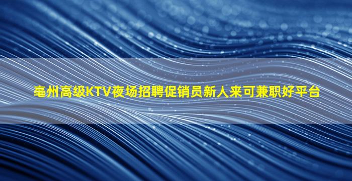 亳州高级KTV夜场招聘促销员新人来可兼职好平台